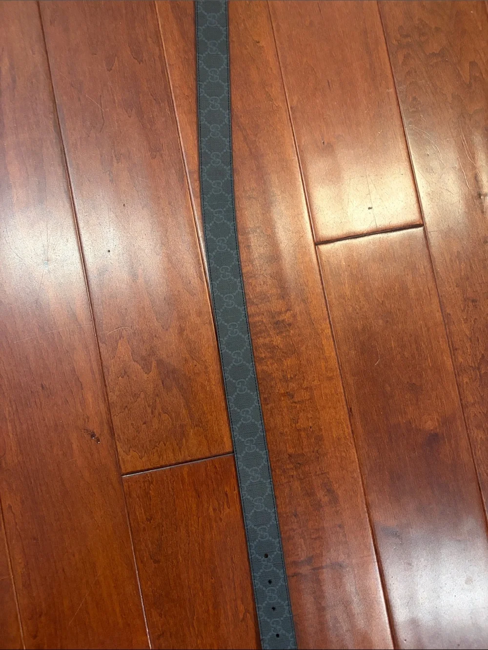 Gucci Men's Gray GG Canvas Belt with Silver Buckle